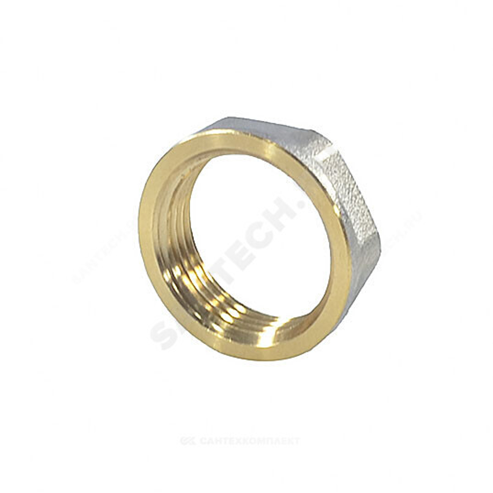 Контргайка латунь никель реборда Ду 32 (1 1/4") ВР Aquasfera 9034-04