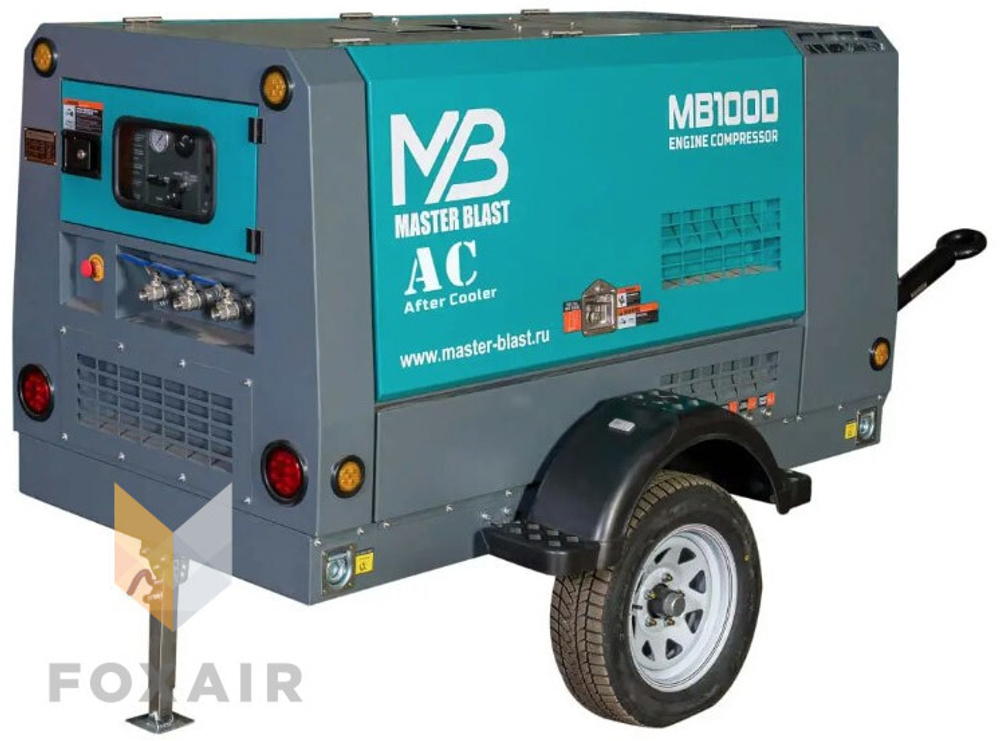 Винтовой дизельный компрессор Master Blast MB130D-7 + AC