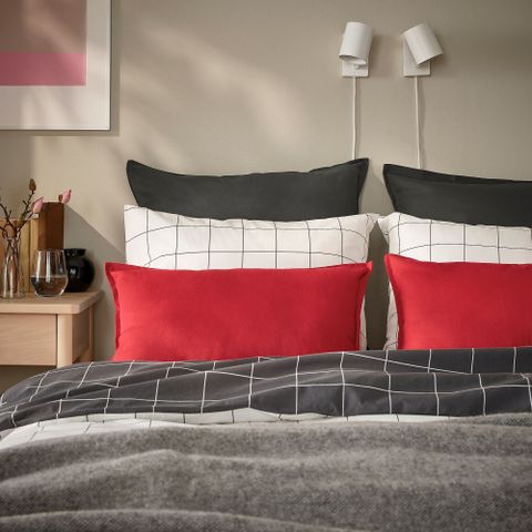 Чехол на подушку IKEA GURLI (ГУРЛИ), Красный, 40x58 см