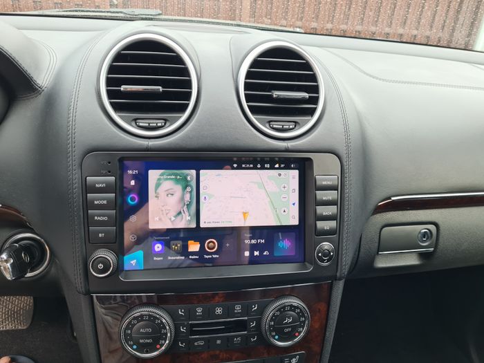 Магнитола для Mercedes-Benz GL (X164), ML (W164) 2005-2012 (рамка с крутилками и кнопками) - Kuberg EW-9950 QLed, Android 13, Быстрейшая, CarPlay, SIM-слот