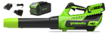 Воздуходувка аккумуляторная Greenworks Арт. 2408207UG, 40V, АКБ 5Ач и ЗУ