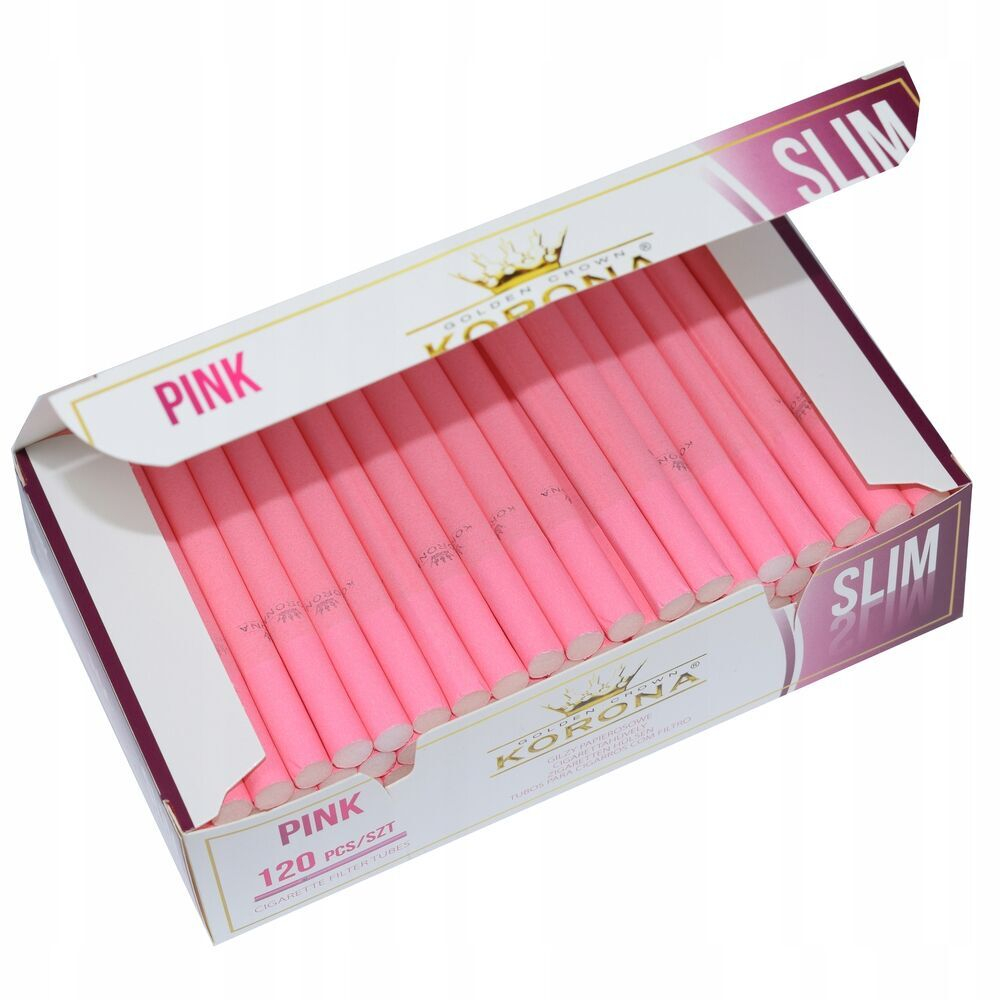 Гильзы для сигарет "Korona" Slim Pink 120шт.