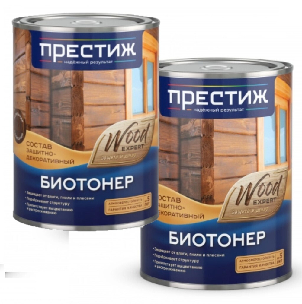 Набор Декоративный лессирующий состав Biotoner, тик, 0,9 кг 2шт