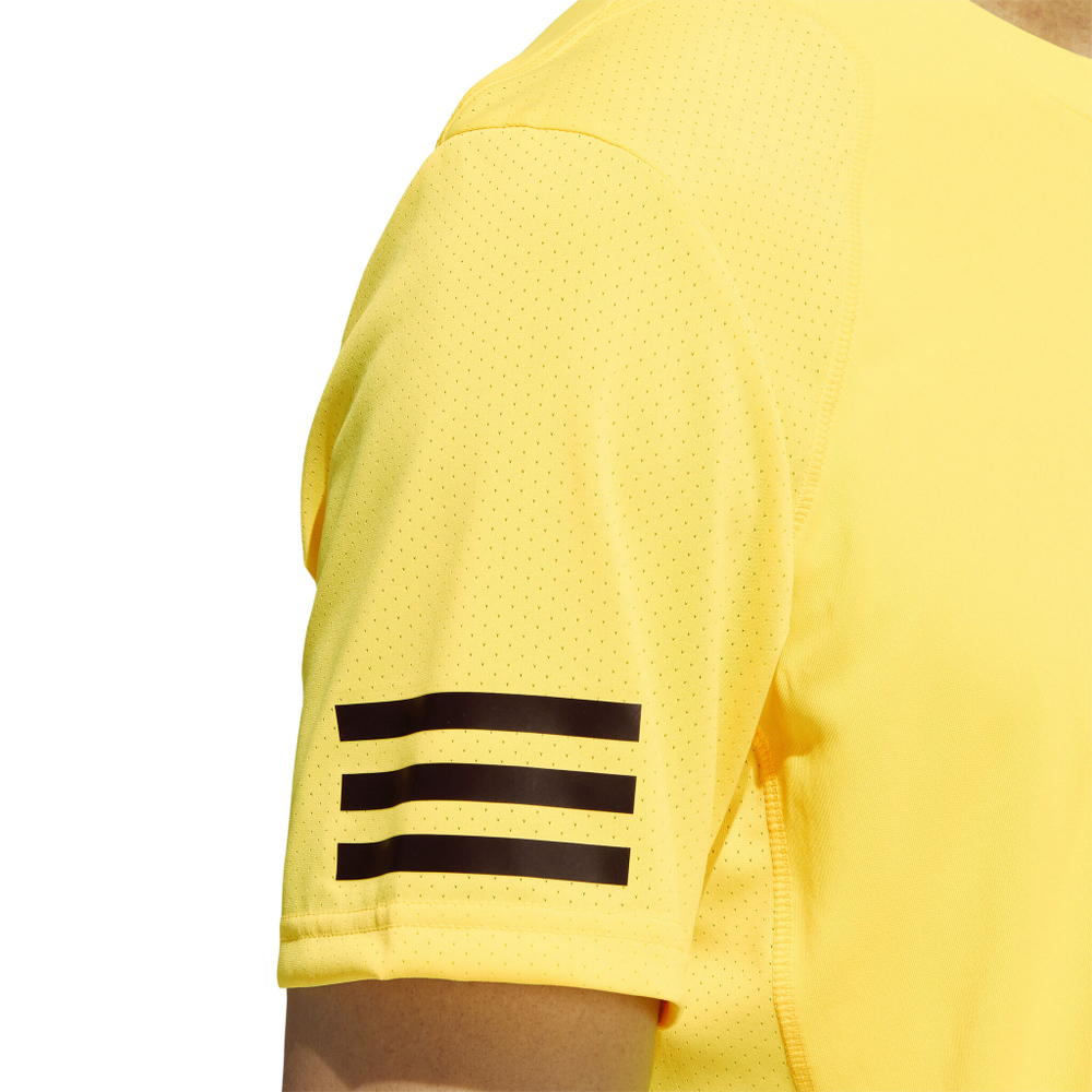 Мужское теннисное поло adidas Club 3 Stripes T-Shirt Men - Yellow