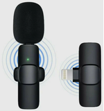 Петличный микрофон Bluetooth/ Беспроводная петличка для записи звука lightning / Черный