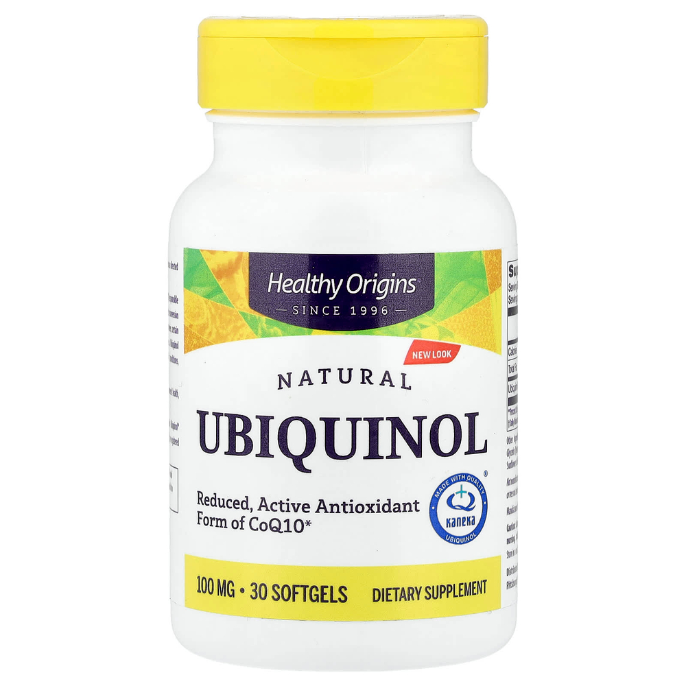 Healthy Origins, Natural, убихинол, 100 мг, 30 капсул