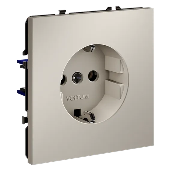 Розетка с заземлением Voltum S70 Кашемир VLS040103