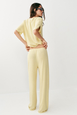 БРЮКИ WIDE LEG ИЗ ТКАНИ В РУСТИКАЛЬНОМ СТИЛЕ — ZARA