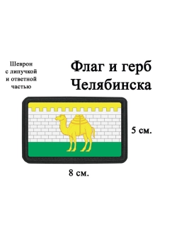 Шеврон на липучке Флаг и герб Челябинска dtf