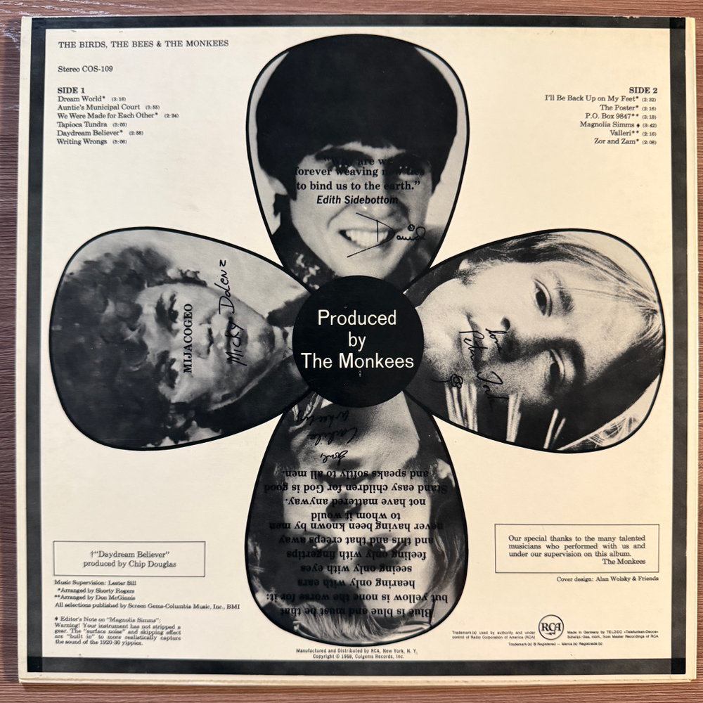The Monkees ‎– The Birds, The Bees & The Monkees (Германия 1968г.)