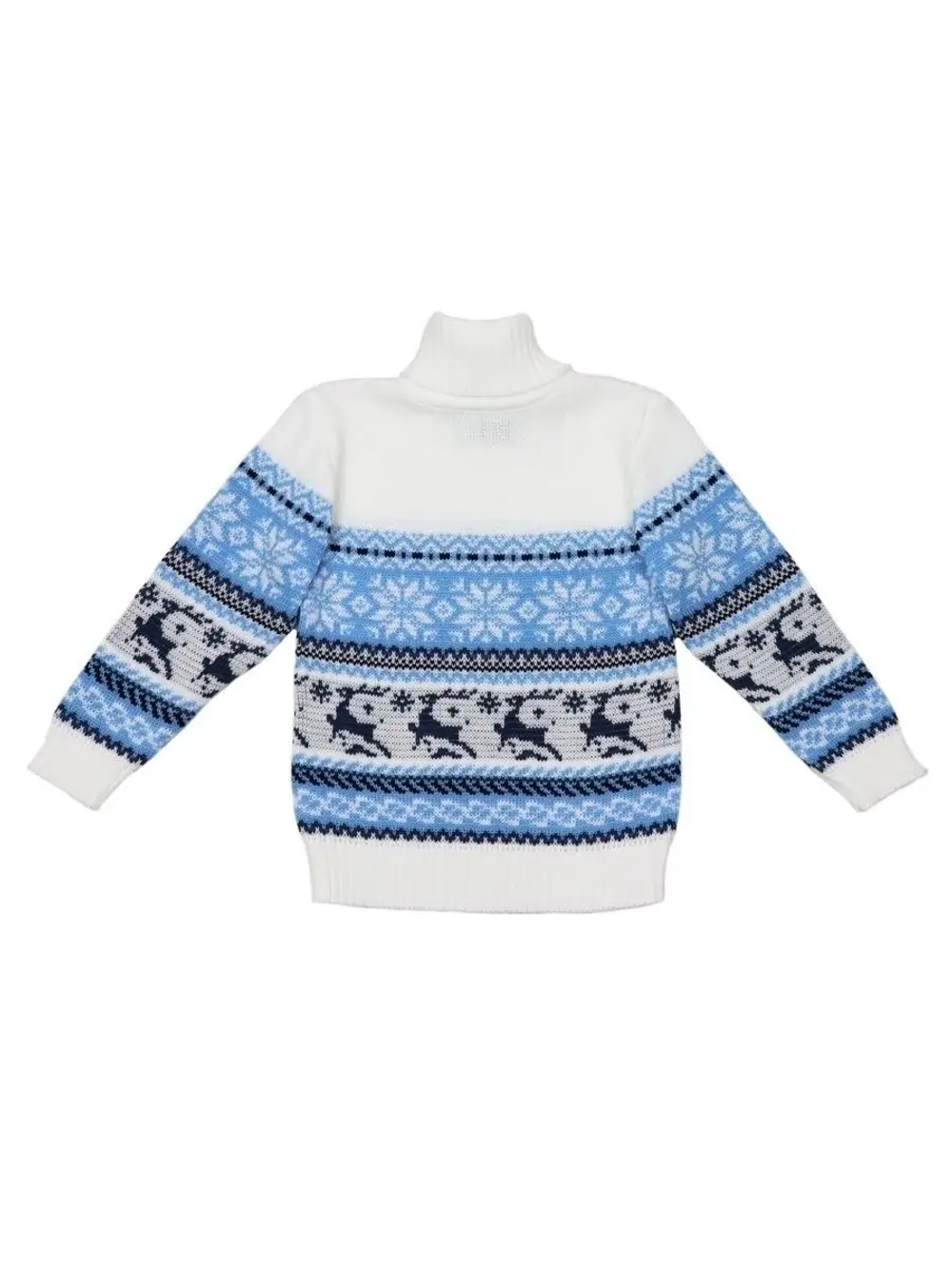 Свитер вязаный с оленями новогодний