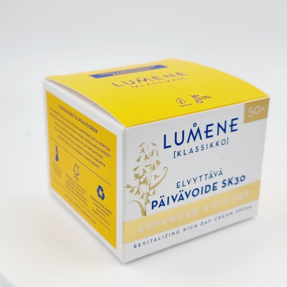 Крем дневной LUMENE Klassikko, антивозрастной (50+), SPF 30, для всех типов кожи, с экстрактами трав, 50 мл (Из Финляндии)