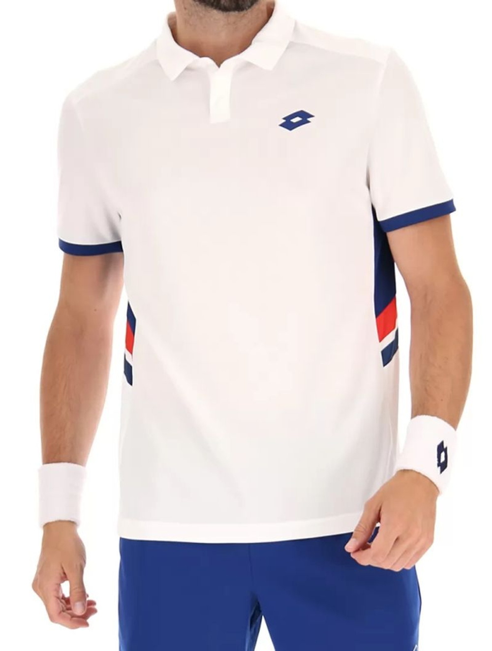 Мужское теннисное поло Lotto Squadra III - bright white