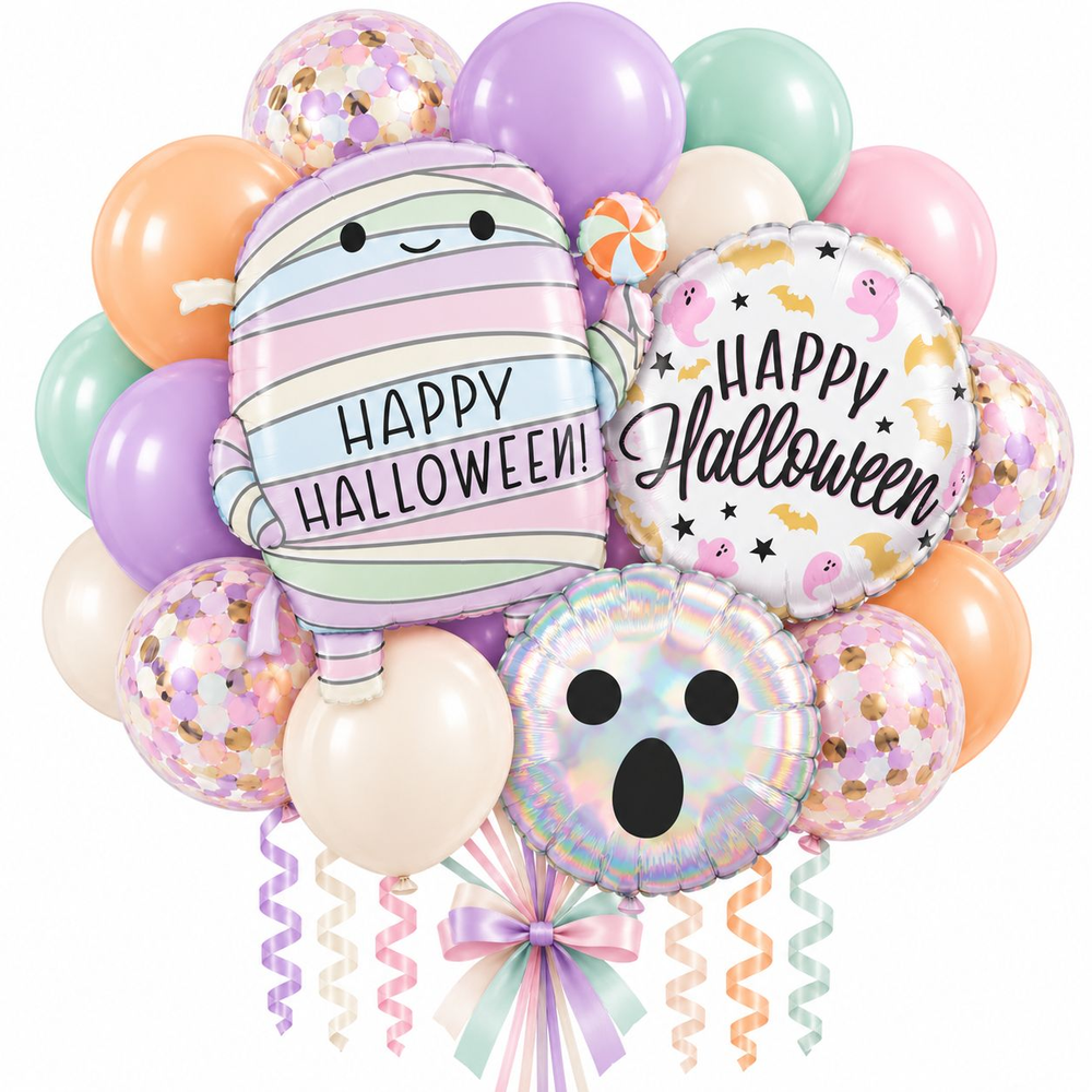 Букет шаров "Нежное приведение 👻 "