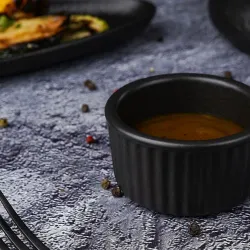 Соусник 90 мл d 7 см h4 см круглый фарфор Рамекин Black Raw Stellar P.L. Proff Cuisine [12]