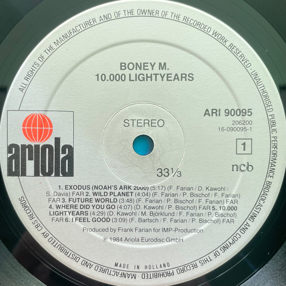 Boney M. - Ten Thousand Lightyears (Скандинавия 1984г.)