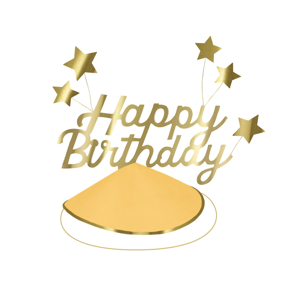 Шляпки-колпачки "С Днем Рождения" [Happy Birthday] 6 шт.