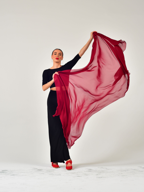 Шаль для восточных танцев Dance Every Wear SM7907 025, бордовый