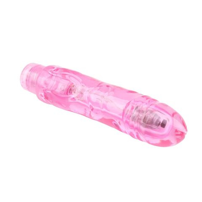 Розовый вибратор Crystal Jelly Limerence - 21,5 см. (Цвет: розовый)