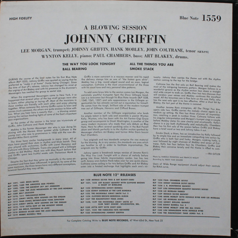 Johnny Griffin / A Blowing Session (LP)
