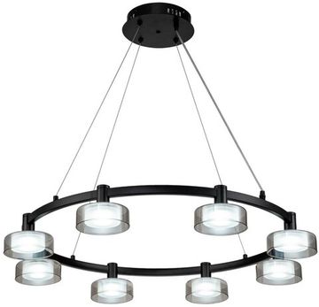 Люстра подвесная LED 40W 3000К-6000К 4009/02/08P чёрный/дымчатый Gloze Stilfort