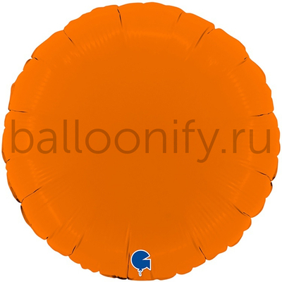 Фольгированная фигура, круг 18"/46СМ Пастель Matte Orange