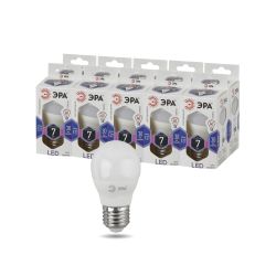 Лампа светодиодная ЭРА STD LED P45-7W-860-E27 7Вт шар холодный дневной свет Е27 | Лампы cветодиодные Шар (G/P)