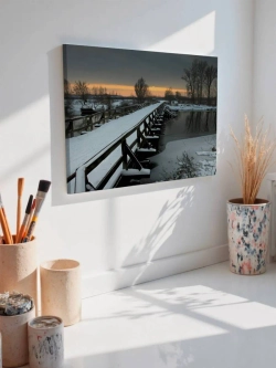 Картина на стену 40 X 50 Зимний мост