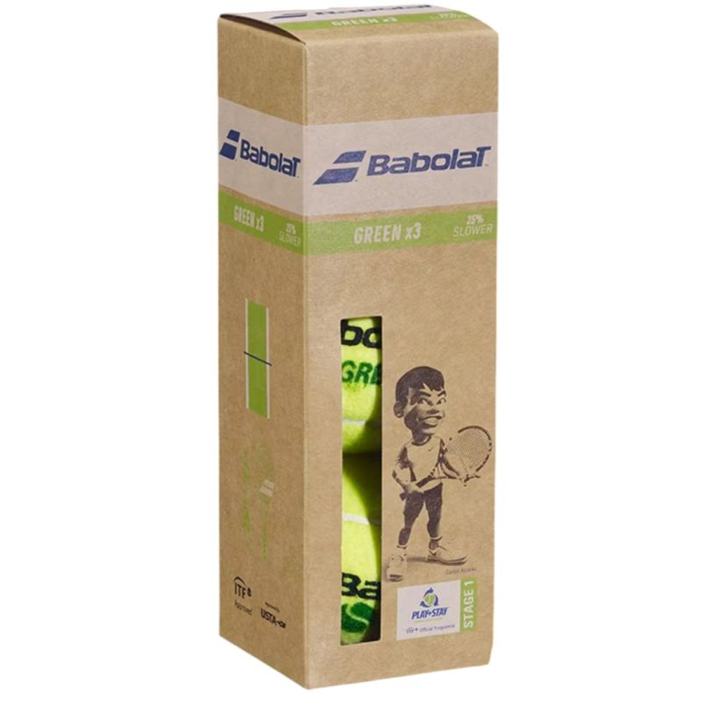 Juniorskie pilki tenisowe Babolat Green (stage 1) 3B