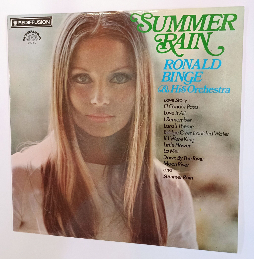 Винтажная виниловая пластинка LP Ronald Binge and His Orchestra Summer Rain (Чехословакия 1985)