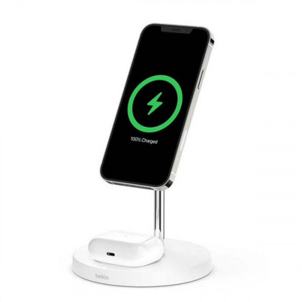 Зарядная станция с поддержкой MagSafe Belkin BoostCharge Pro для iPhone и AirPods Pro (WIZ010, EU) Белый | White