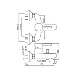 Смеситель для ванны и душа Jaquar Florentine FLR-CHR-5119