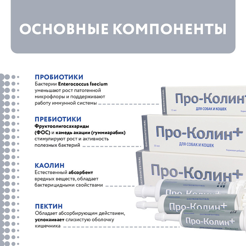 Пробиотическая кормовая добавка для собак и кошек Protexin Проколин 15 мл