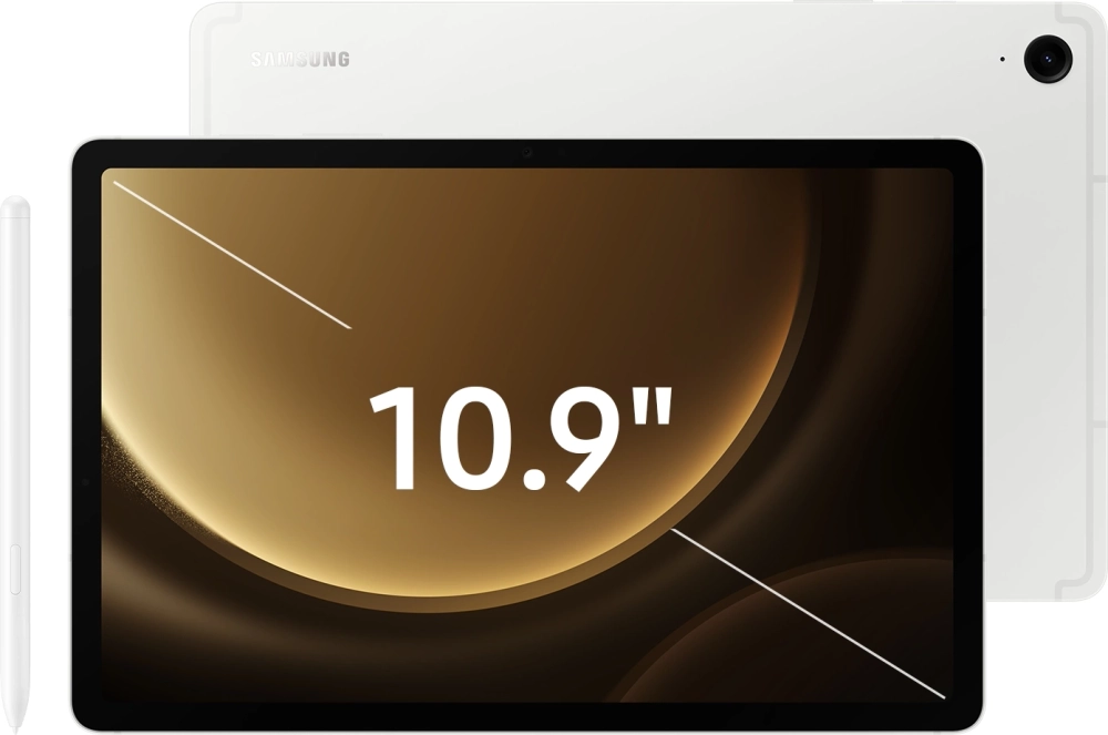 Планшет Samsung Galaxy Tab S9 FE BSM-X516B 1380 (2.4) 8C RAM6Gb ROM128Gb 10.9" TFT 2304x1440 5G eSIM Android 13 серебристый 8Mpix 12Mpix BT WiFi microSD 1Tb 8000mAh