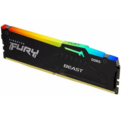 Модуль памяти DIMM DDR5 8Gb, 5600Mhz, Kingston FURY Beast RGB (KF556C40BBA-8)