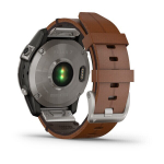 Умные часы Garmin Fenix 7X Sapphire Solar титановый черный с коричневым кожаным ремешком 51 мм