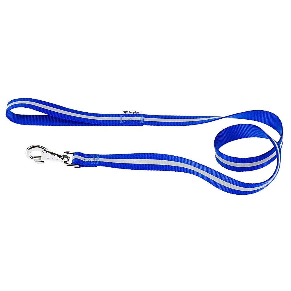 Поводок Ferplast CLUB REFLEX 25/120 со светоотражающей полоской, синий 120 см Поводок Ferplast CLUB REFLEX 25/120 со светоотражающей полоской, синий 120 см
