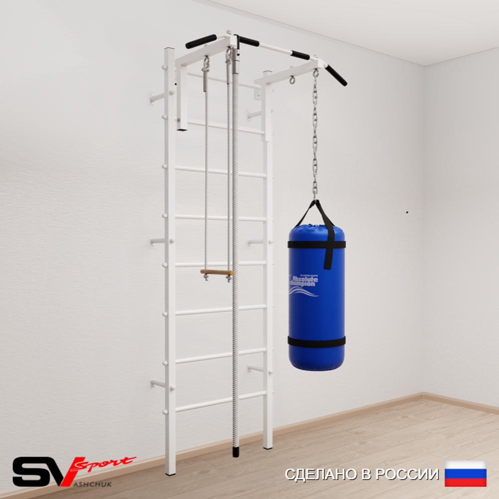 Шведская стенка Sv Sport 5153 (Турник стандарт/Канат/Трапеция/Цепь/Мешок 30кг)