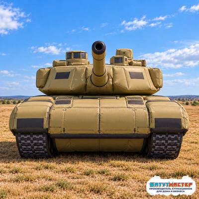 Надувной танк «M1 Abrams Стальной гость», 9,8×3,7×2,4 м