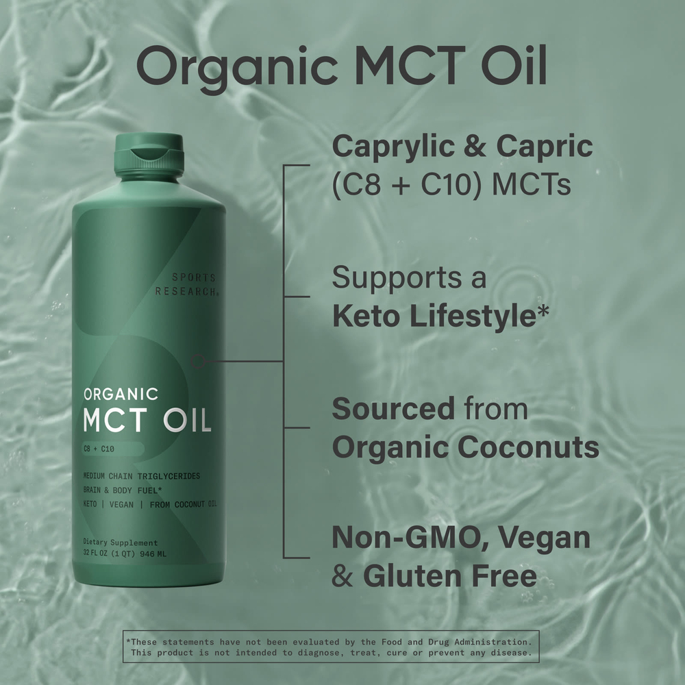 Sports Research, органическое масло MCT, C8 и C10, 946 мл (32 жидк. унции)