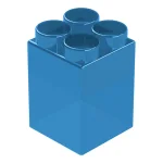 Элемент прозрачный высокий 6x6x10 см для конструктора 5"