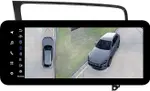 Магнитола для Volkswagen Golf 7 2012-2020 (рамка черный глянец) - Teyes LUX ONE 360 монитор 12.3" 2K QLED на Android 10, Быстрая, CarPlay, 4G SIM-слот, 4 камеры в комплекте
