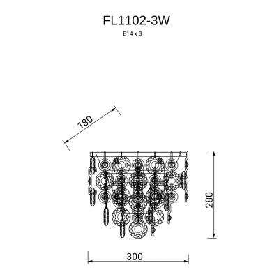 Бра Сampanella FL1102-3W, E14х3