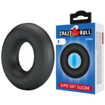 Эрекционное кольцо из силикона черное высокоэластичное CRAZY BULL BI-210253