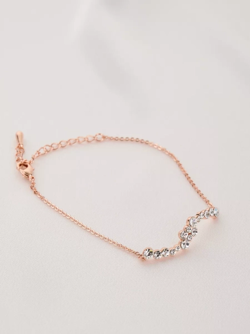 Браслет Млечный путь с белыми кристаллами Swarovski