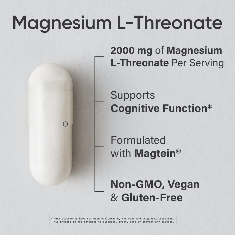 Sports Research, Magtein®, L-треонат магния, 180 растительных капсул (666 мг на капсулу)