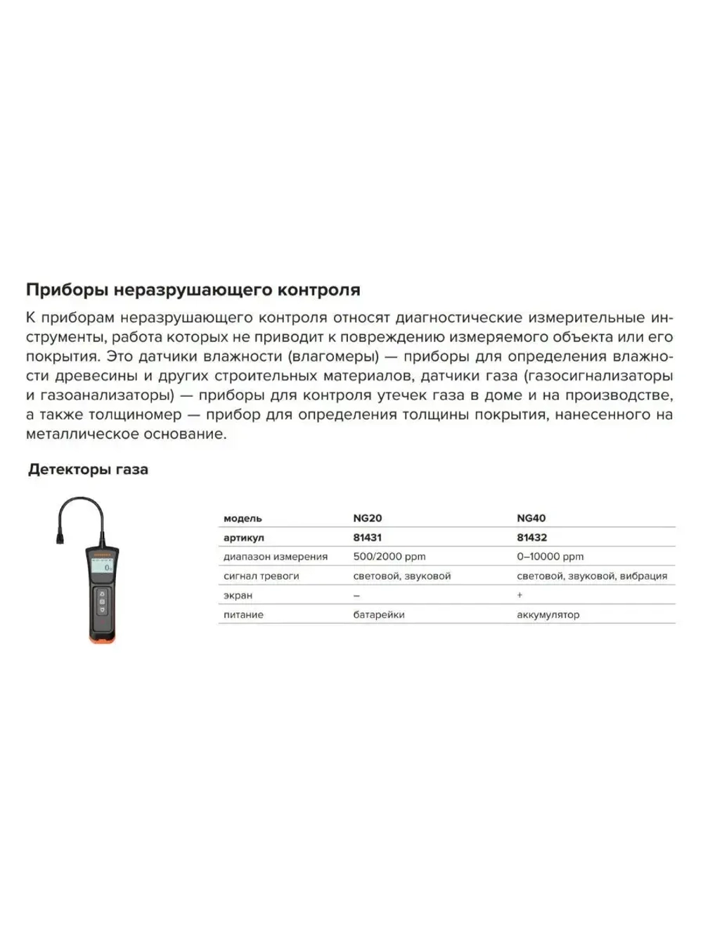 Детектор газа Ermenrich NG20