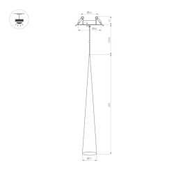 Светильник SP-STIRIA-L400-R57-5W Warm2700 (GR, 36 deg, 230V) (Arlight, IP20 Металл, 3 года) 054438