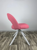 Стул Сансет цвет: (РБ Розовый ) основание пирамида (360 вращение) цвет белый