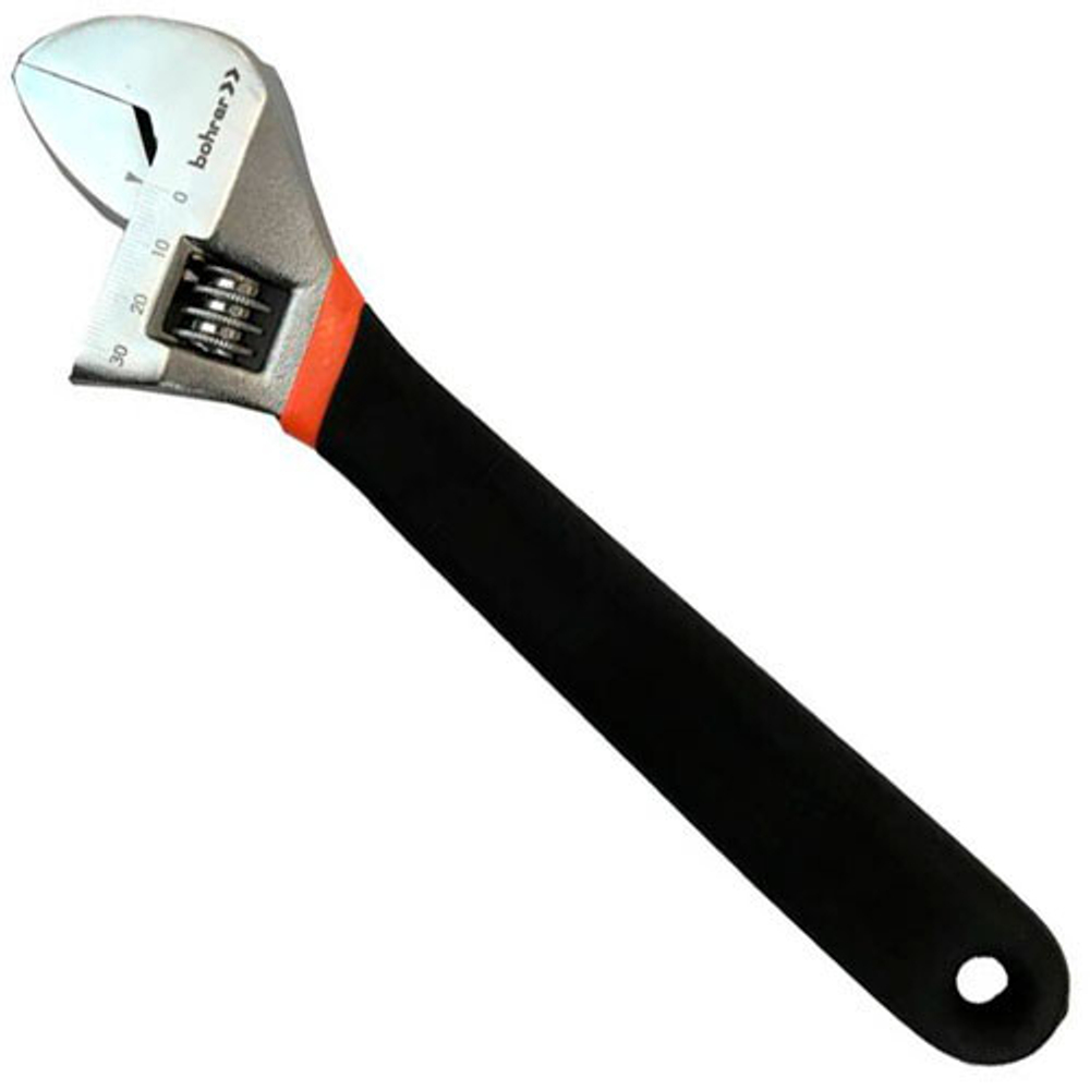 Ключ разводной Maxi Tool, L=250мм. (30мм) сатиновый, обрезиненная ручка (6шт)